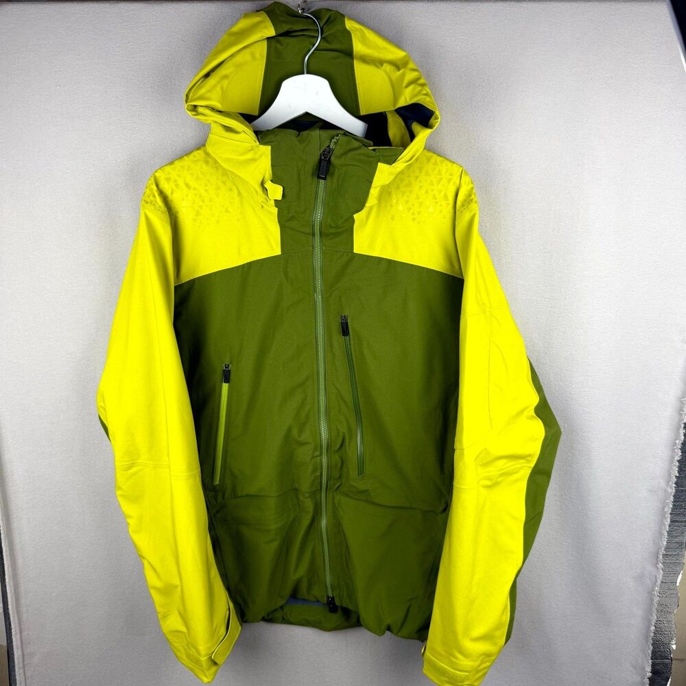 KJUS FRX Pro Jacket Mens 50/M Green Ski Dermizax.Nx Waterproof Zip Pockets Shell